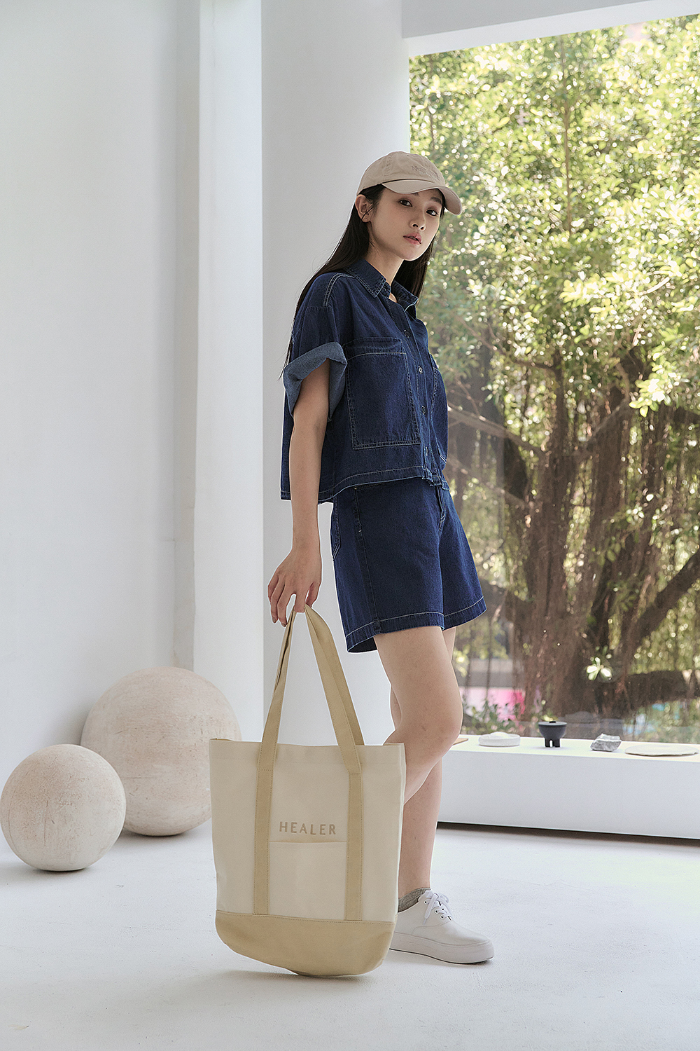 HEALER Made限量 品牌刺繡大容量帆布包