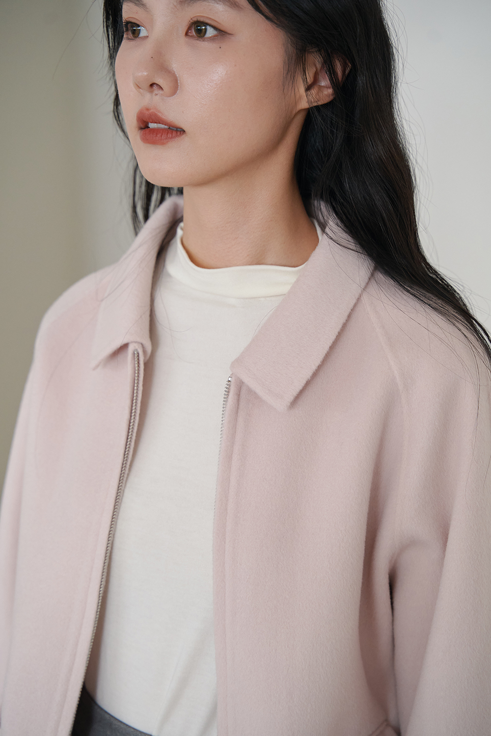 HEALER Made 煥新時刻 100%羊毛可拆式領片拉鍊外套