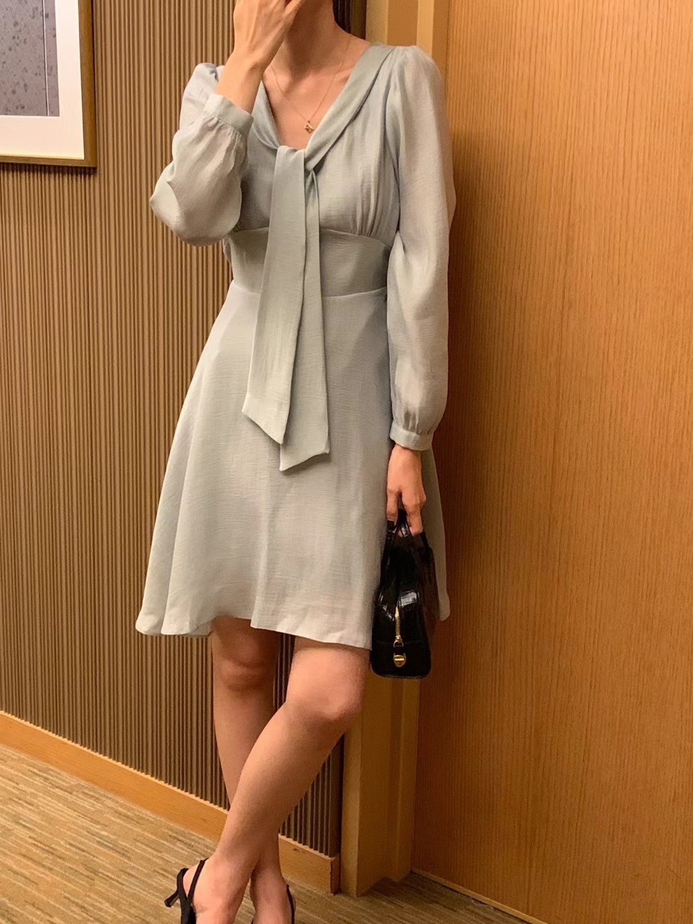 戀愛信號 綁帶A字傘擺短洋裝