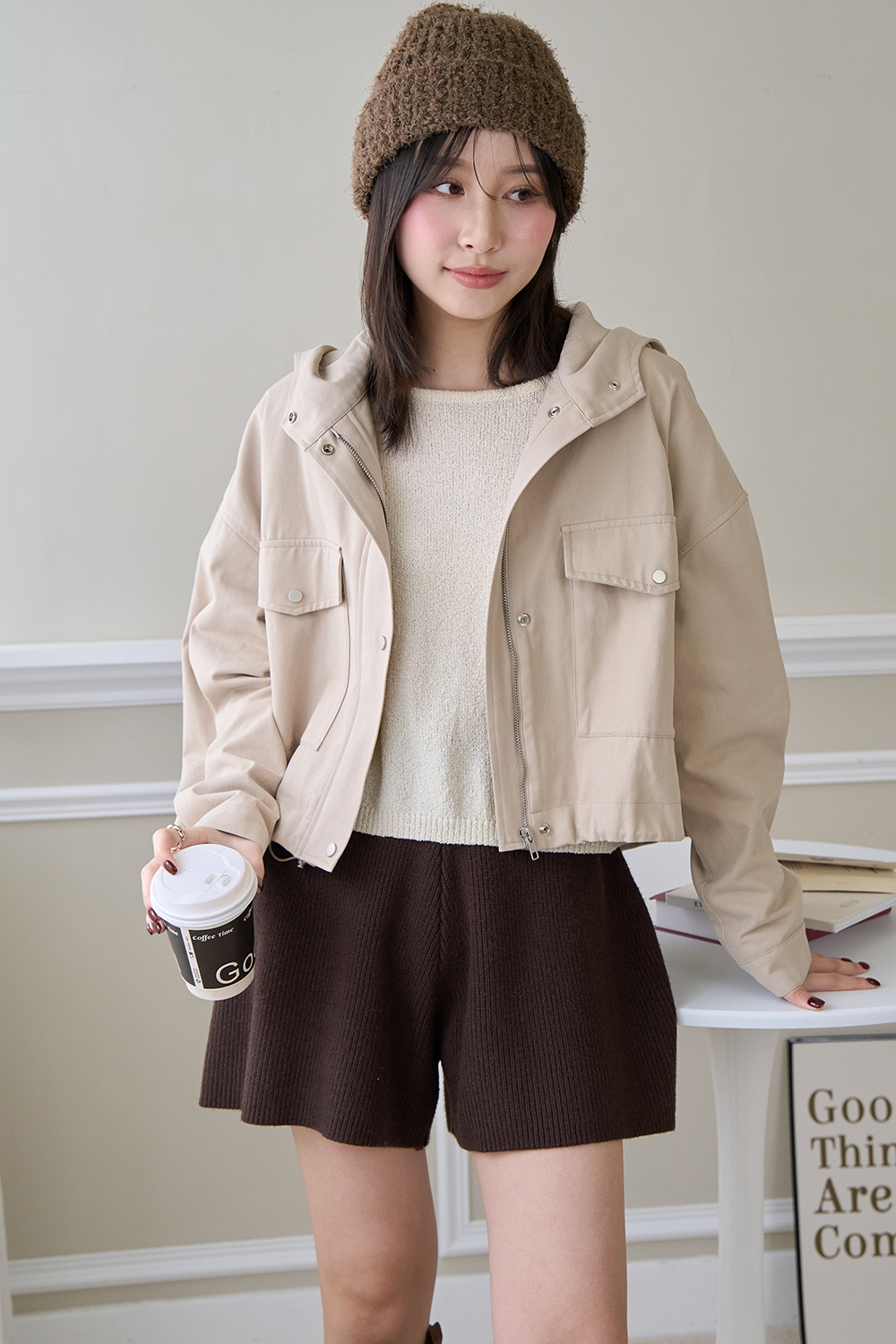 HEALER Made 可愛教主 連帽斜紋大口袋外套