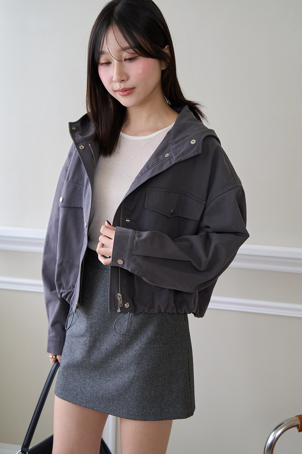 HEALER Made 可愛教主 連帽斜紋大口袋外套