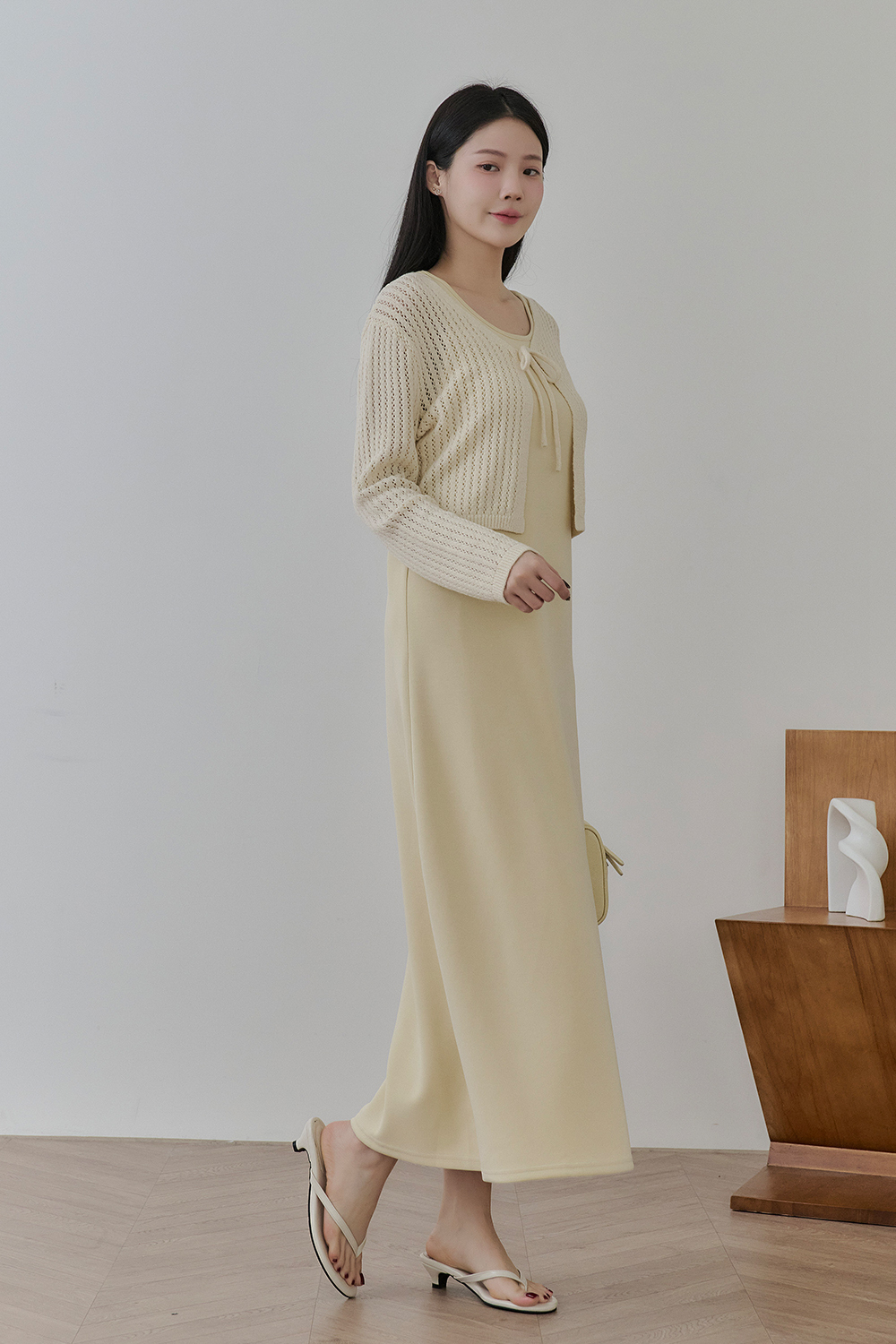 HEALER Made 織夢少女 簍空綁帶針織罩衫