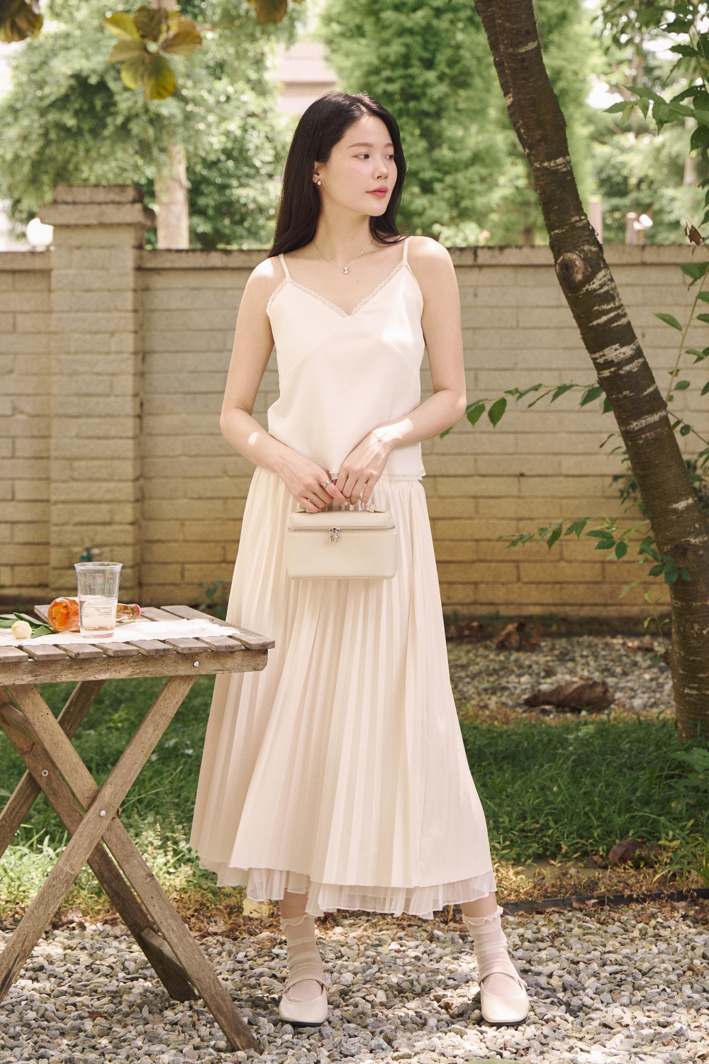 HEALER Made 繾綣之夏 雙面穿細百褶雪紡長裙