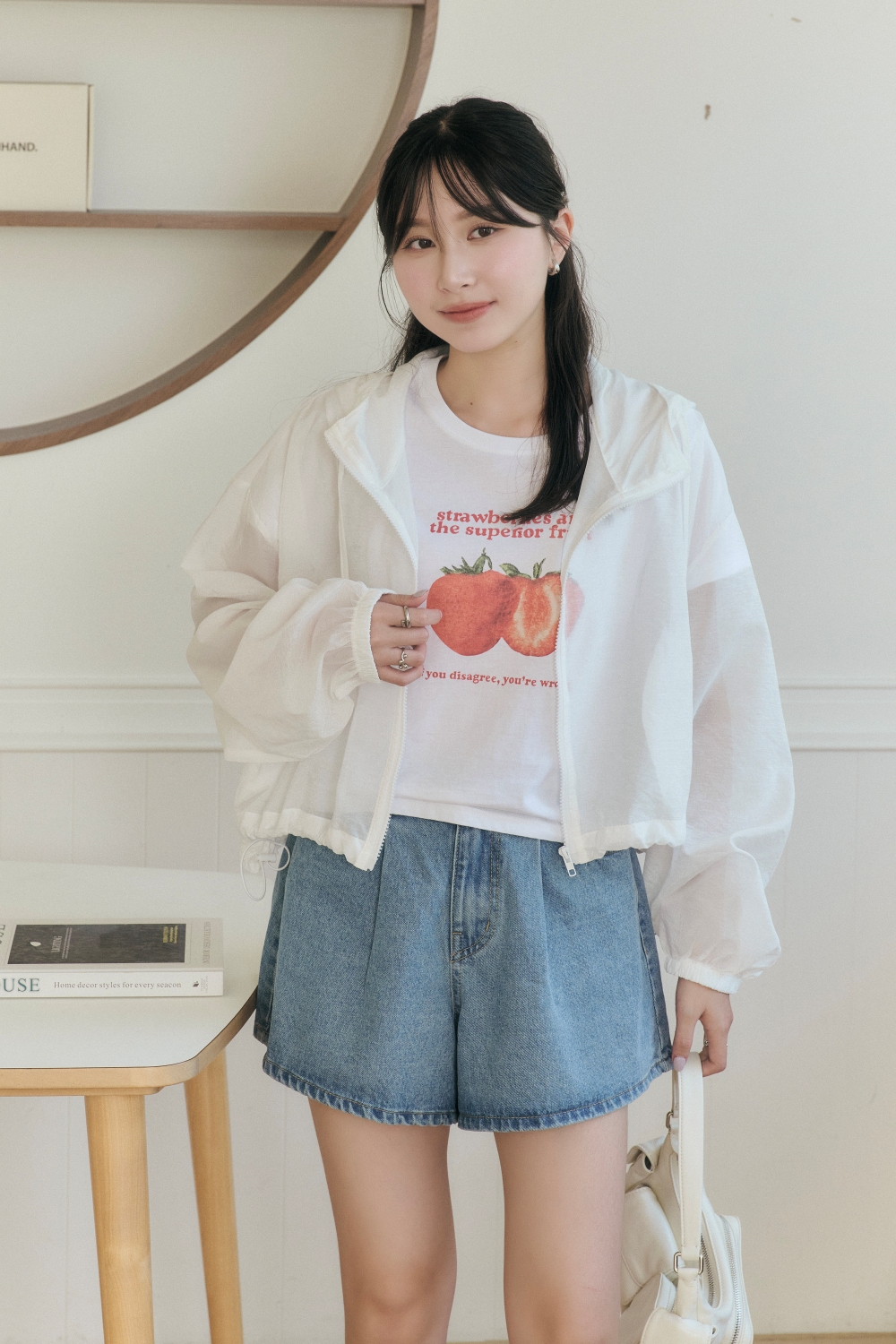 活力少女 草莓印花短T