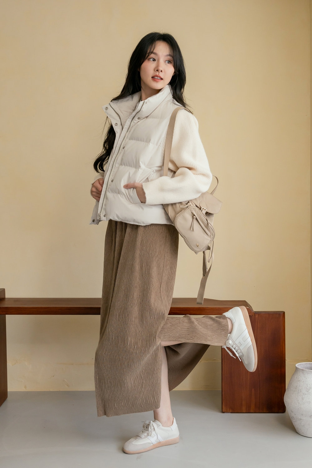 HEALER Made 可遇不可求 針織拼袖羽絨棉外套