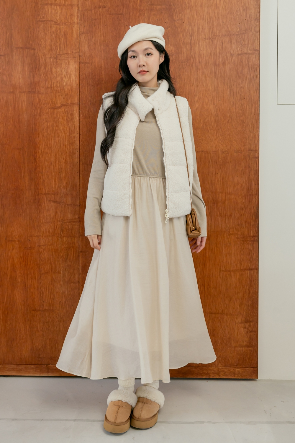 HEALER Made 初雪寶貝 羔羊毛立領鋪棉背心