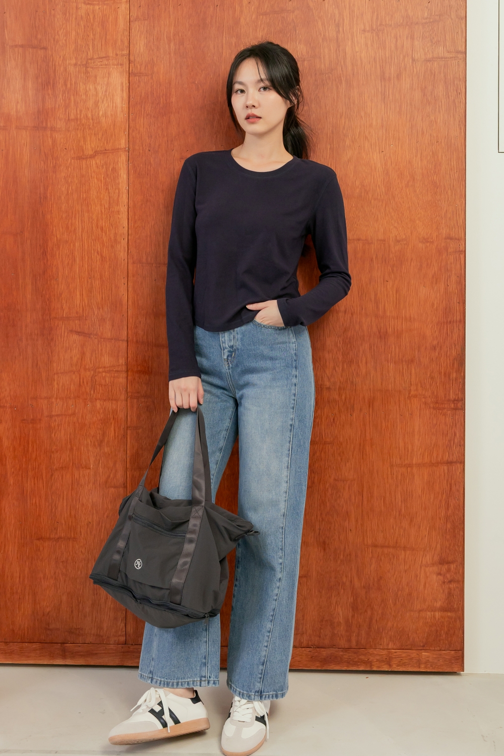 HEALER Made 完美弧度 弧下襬修身磨毛上衣