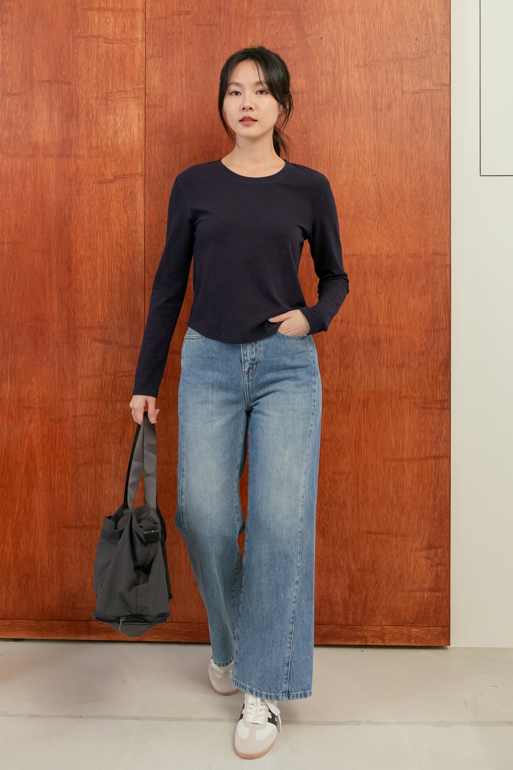 HEALER Made 完美弧度 弧下襬修身磨毛上衣