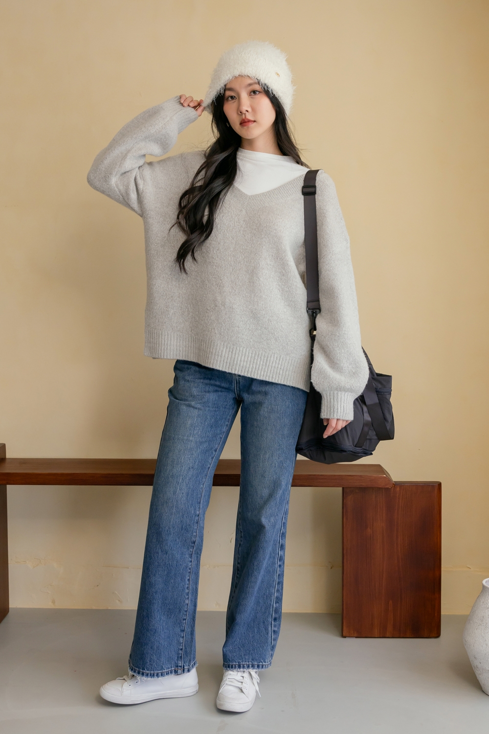 HEALER Made 長腿預警 微喇修身刷色牛仔褲