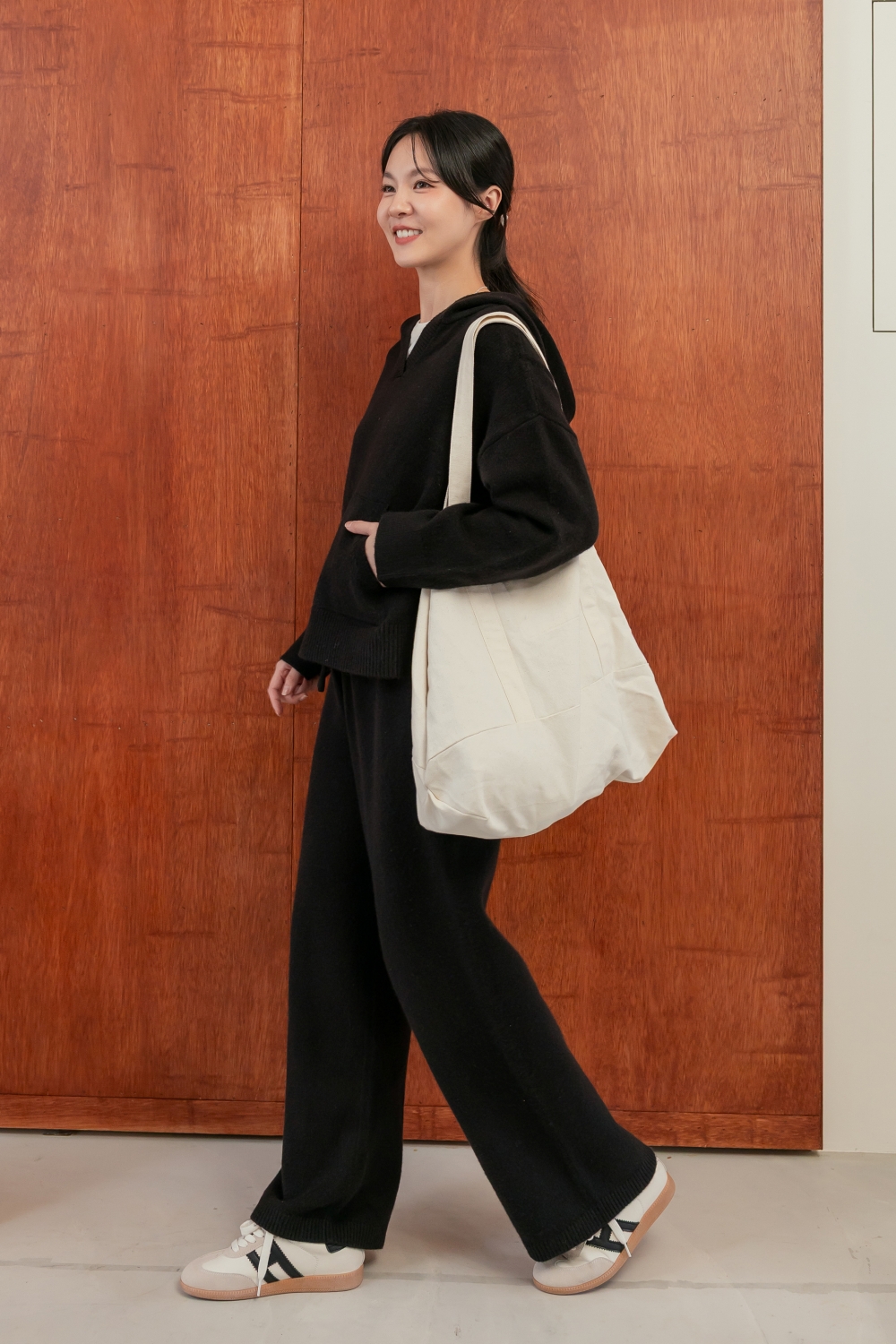 HEALER Made 懶人搭機 超親膚連帽長褲針織套裝