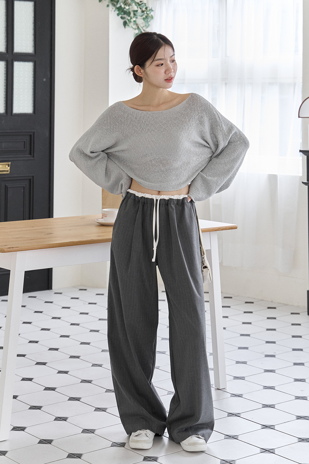 長腿秘技 短版寬鬆針織罩衫