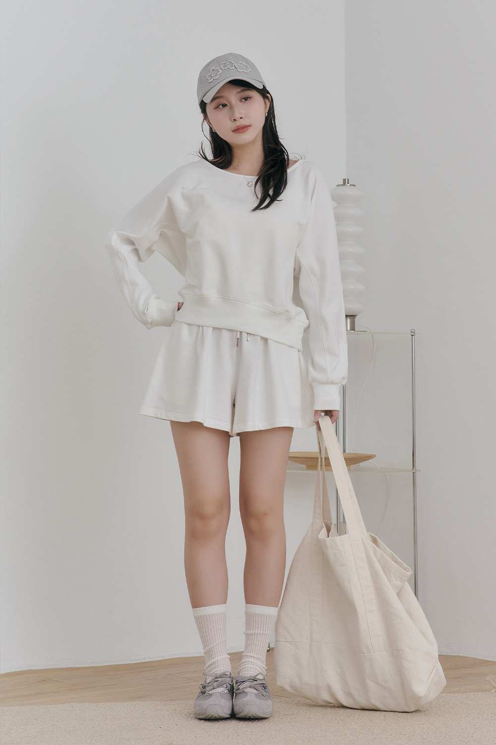 HEALER Made 舒適美感 船領羅紋拼接大學T