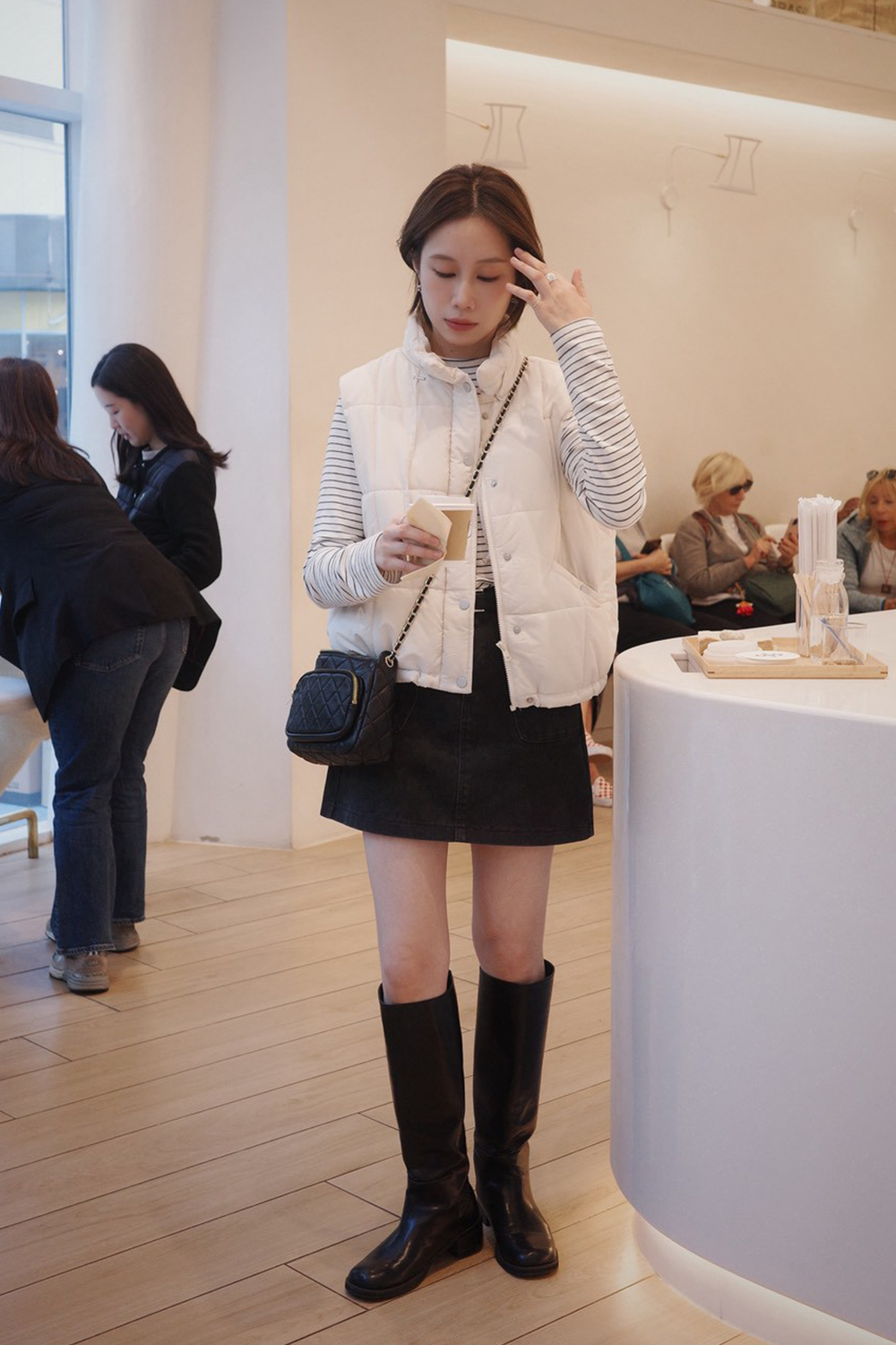 HEALER Made Q彈麻糬般 柔軟半領細條紋長袖T