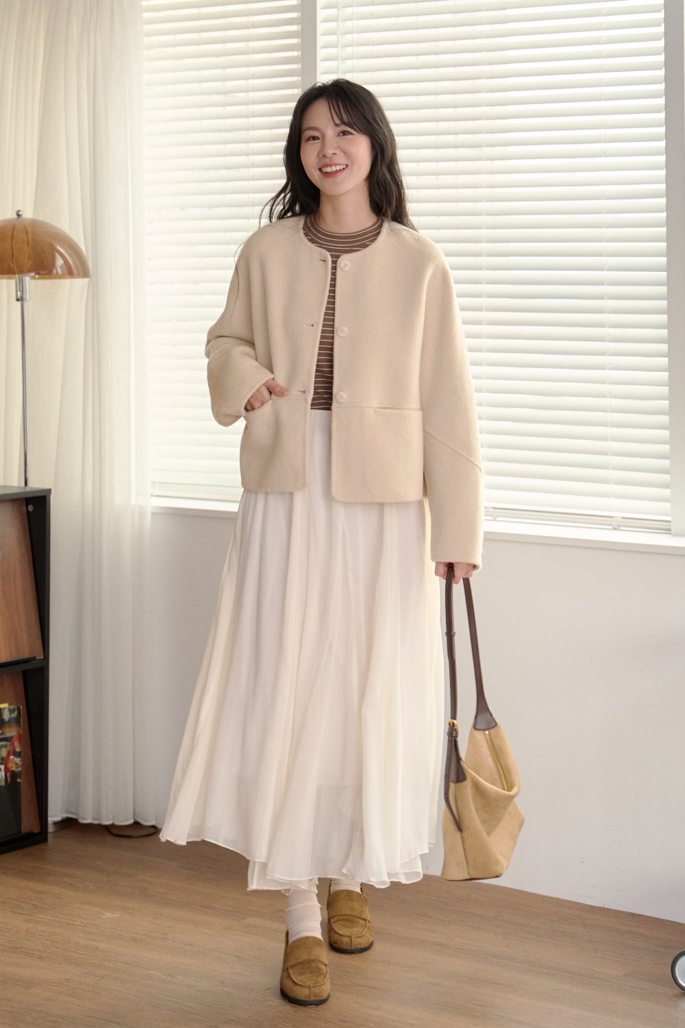 HEALER Made Q彈麻糬般 柔軟半領細條紋長袖T