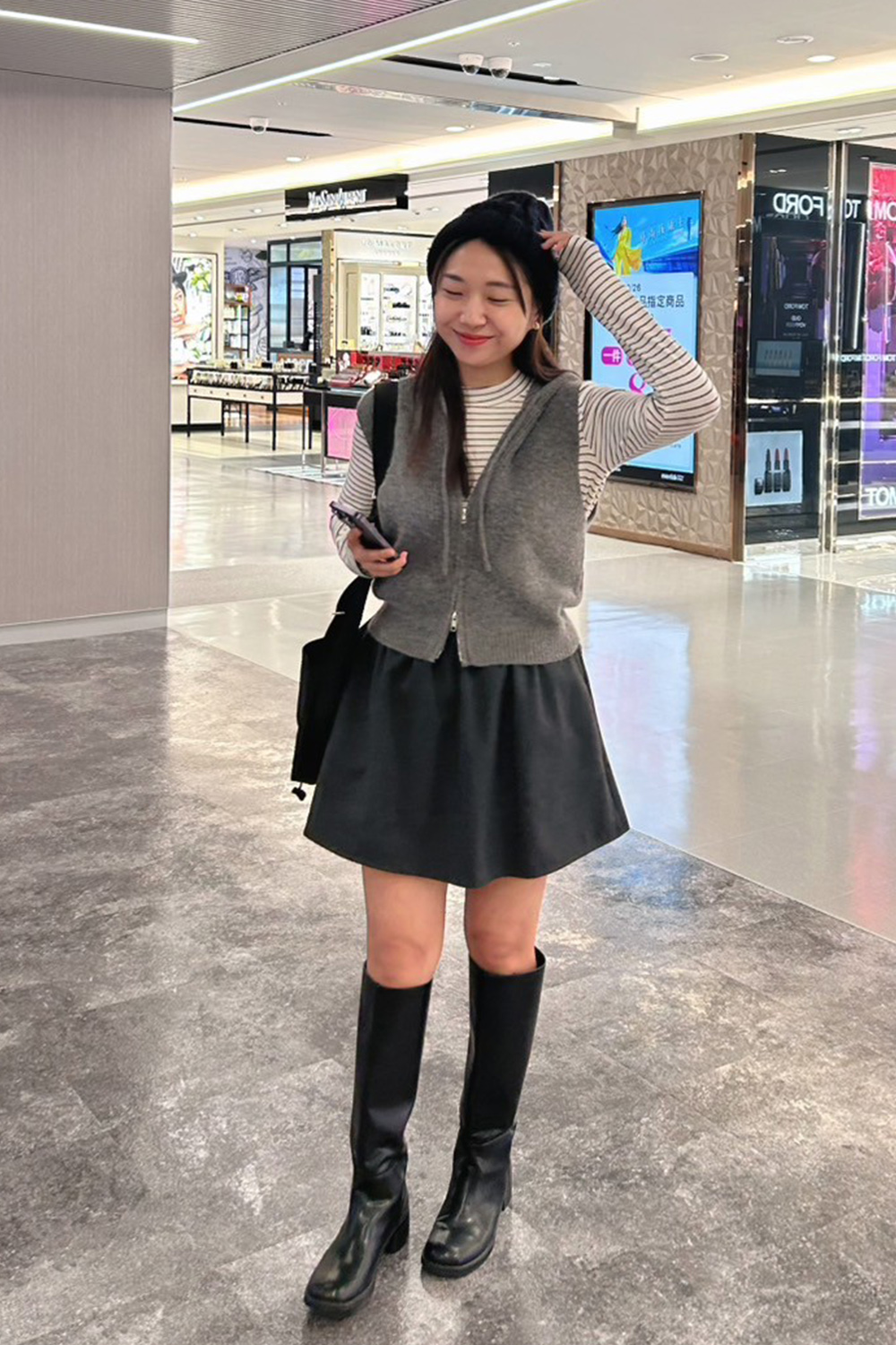 HEALER Made 書卷女孩 連帽拉鍊針織背心