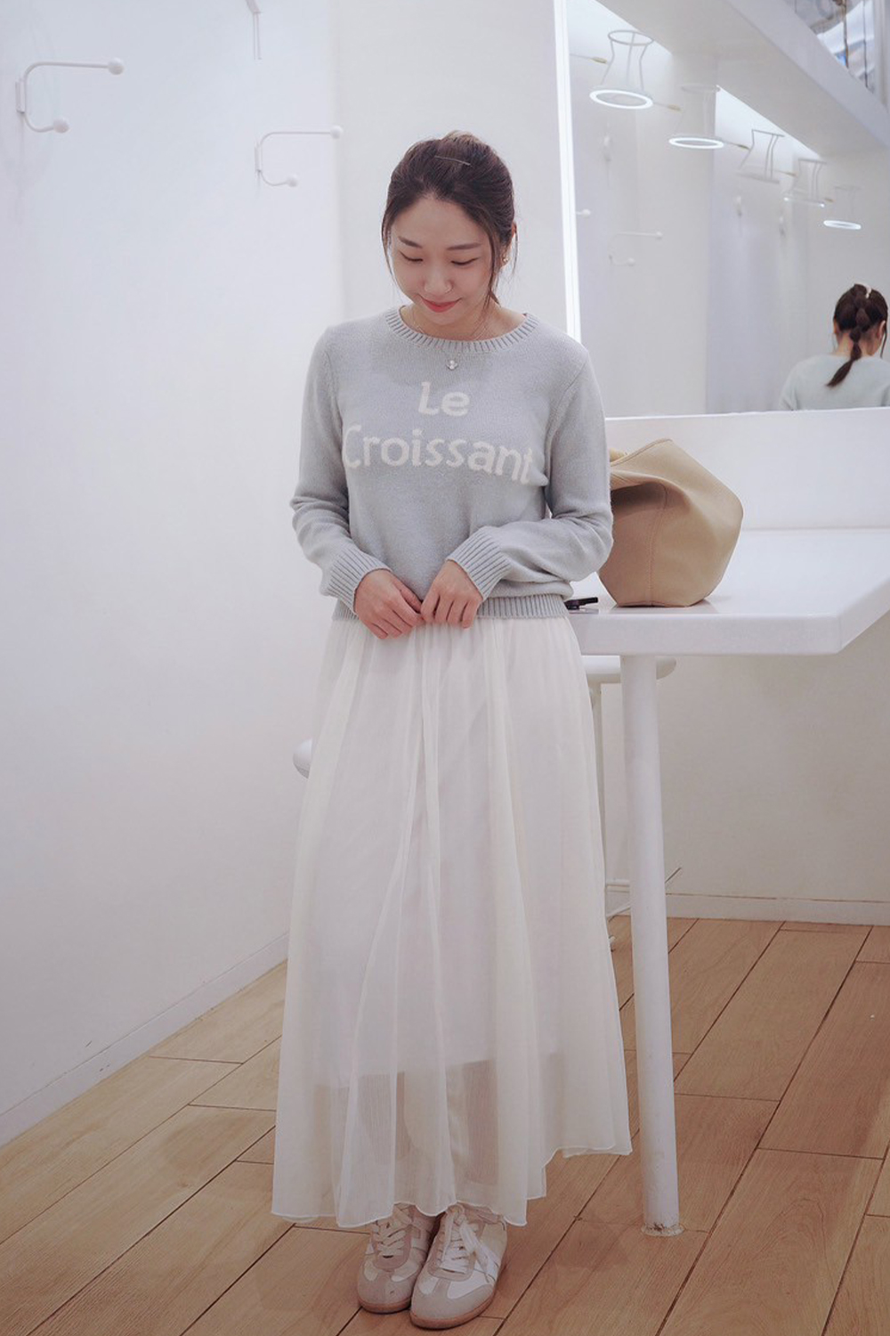 HEALER Made Le Croissant 可頌文字針織衫