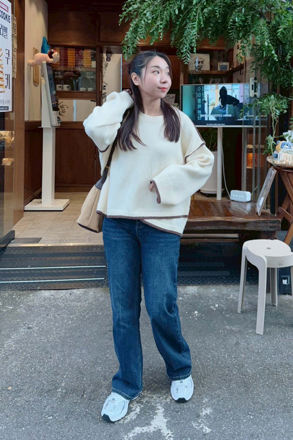 HEALER Made新色寵愛女孩 滾邊寬鬆針織毛衣