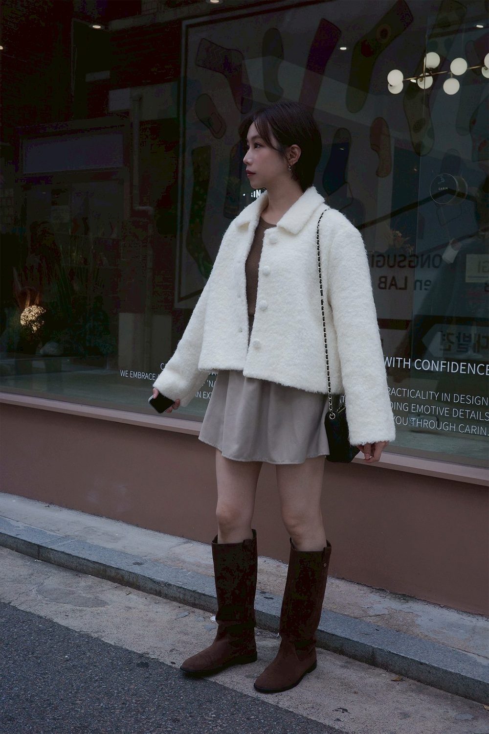 HEALER Made 喜歡妳 磨毛傘擺短褲裙