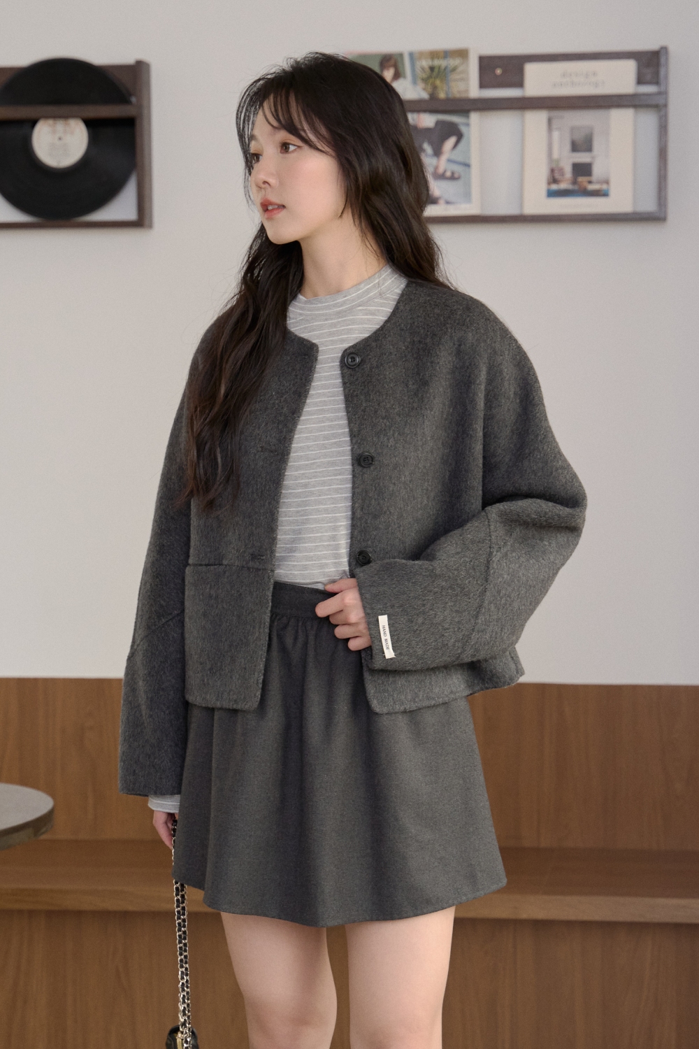 HEALER Made 喜歡妳 磨毛傘擺短褲裙