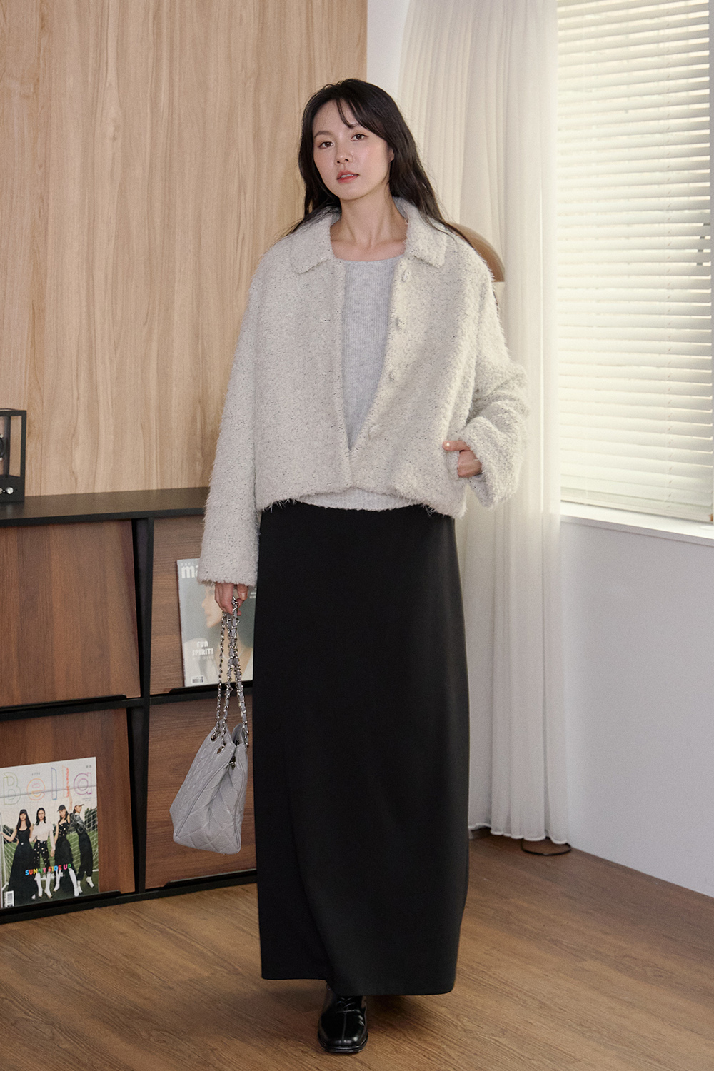 HEALER Made 長腿姐姐 彈性後開衩修身長裙