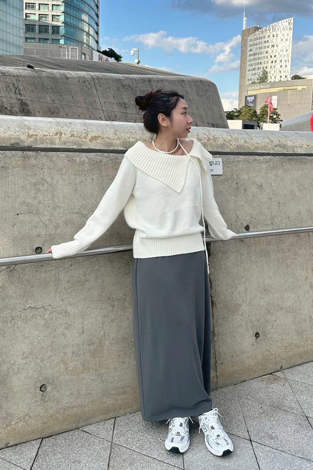 HEALER Made 長腿姐姐 彈性後開衩修身長裙