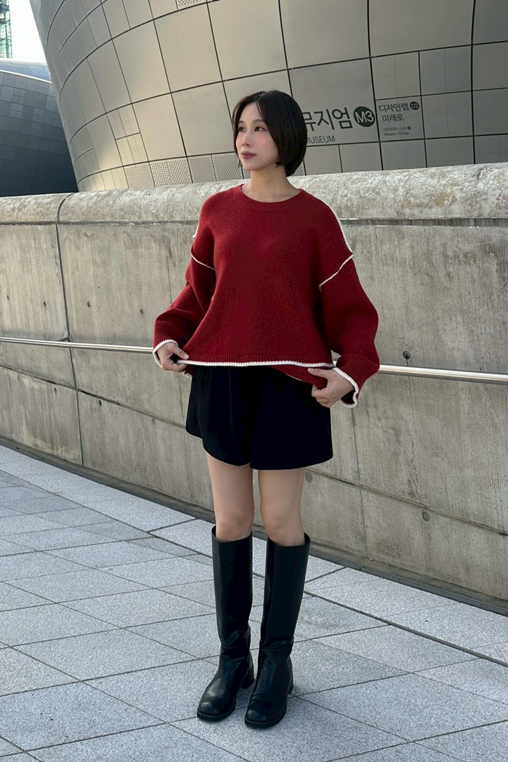 HEALER Made 甜蜜短褲 麻花坑條鬆緊短褲