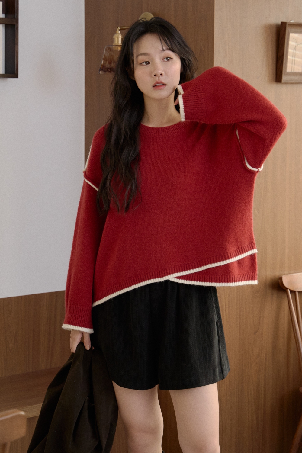 HEALER Made 甜蜜短褲 麻花坑條鬆緊短褲