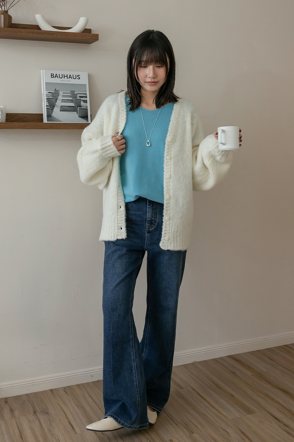 HEALER Made 長腿精靈 前中線輕磨毛靴型牛仔褲