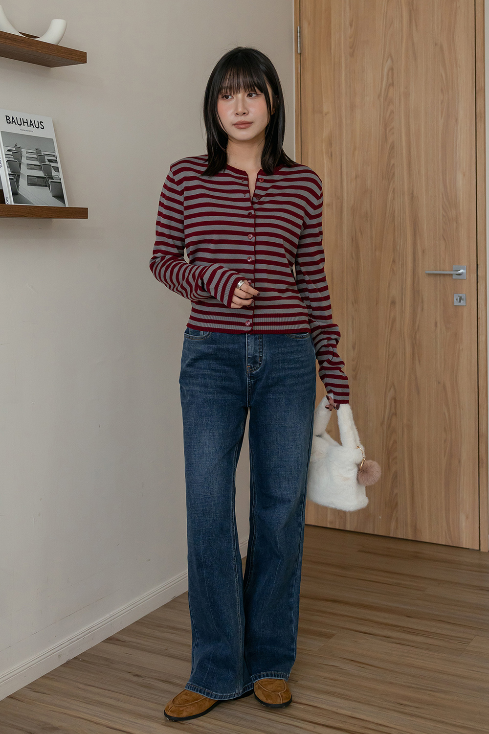 HEALER Made 長腿精靈 前中線輕磨毛靴型牛仔褲