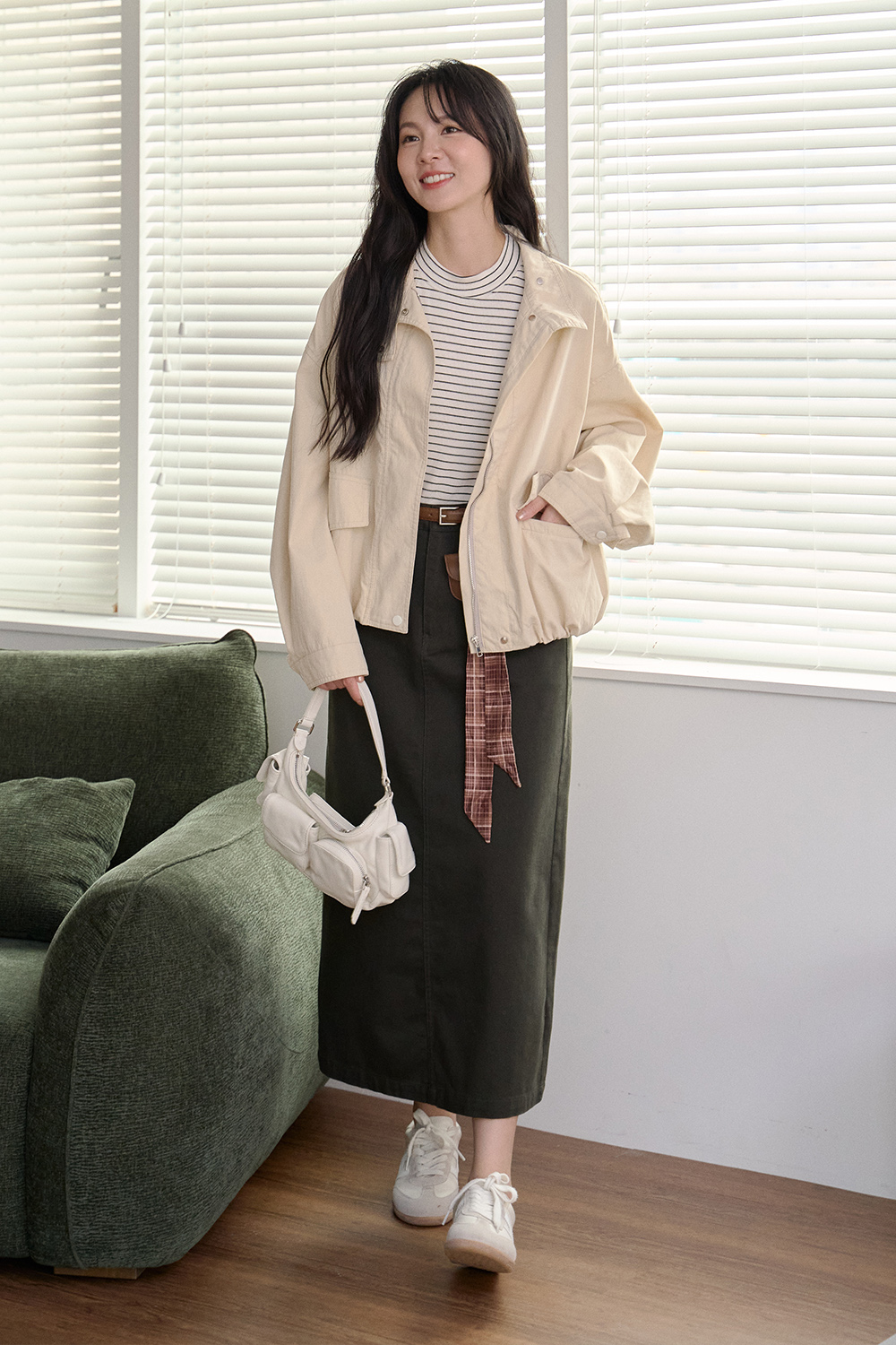 藏肉隱形術  修身直筒中長裙