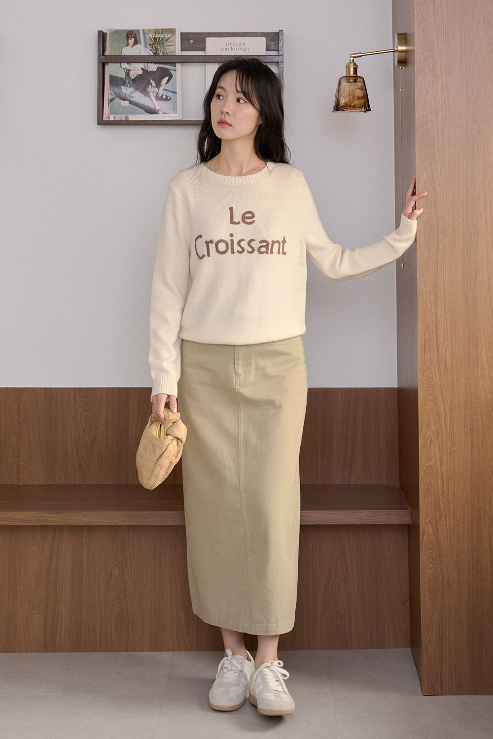 藏肉隱形術  修身直筒中長裙