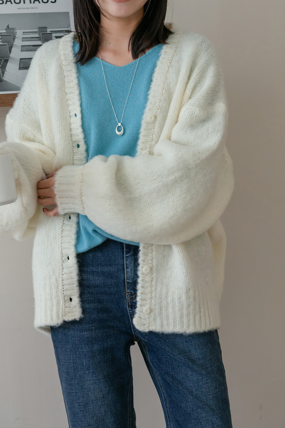 一片雲彩 慵懶寬鬆羊毛外套