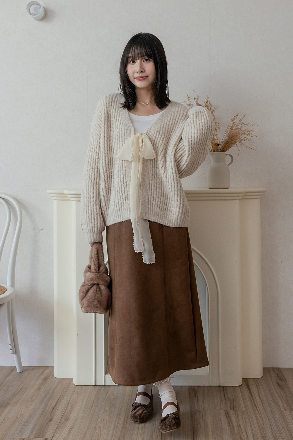 微醺魔法 麂皮絨中長裙