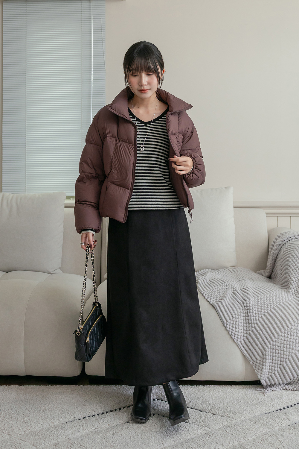 微醺魔法 麂皮絨中長裙