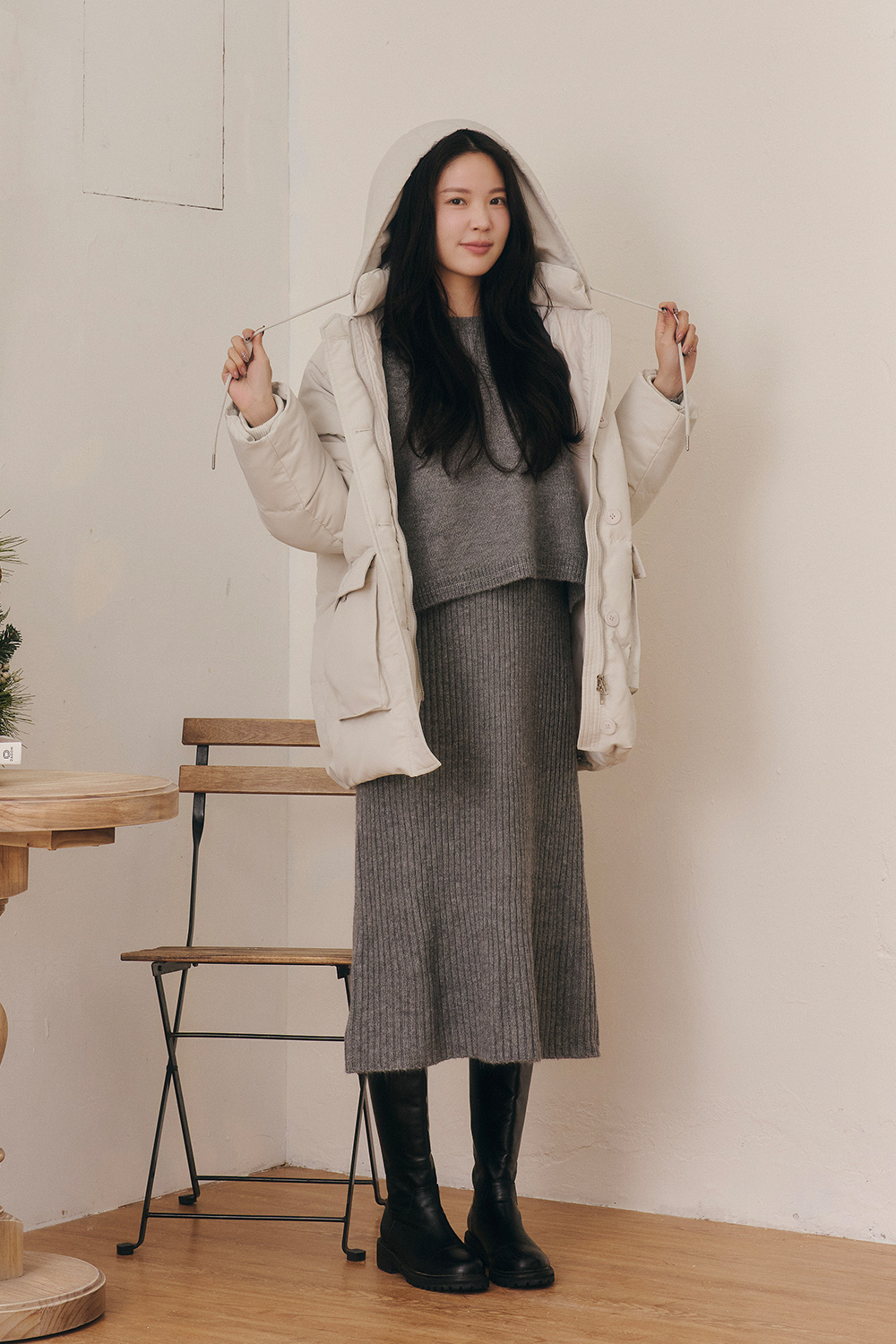 HEALER Made 北緯65 連帽90%羽絨中長版外套