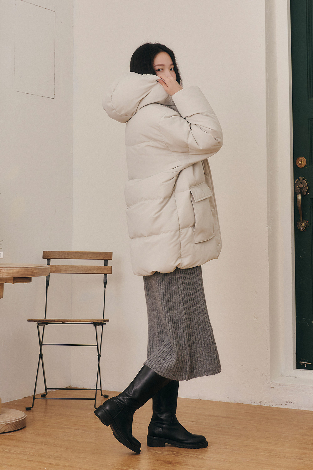 HEALER Made 北緯65 連帽90%羽絨中長版外套