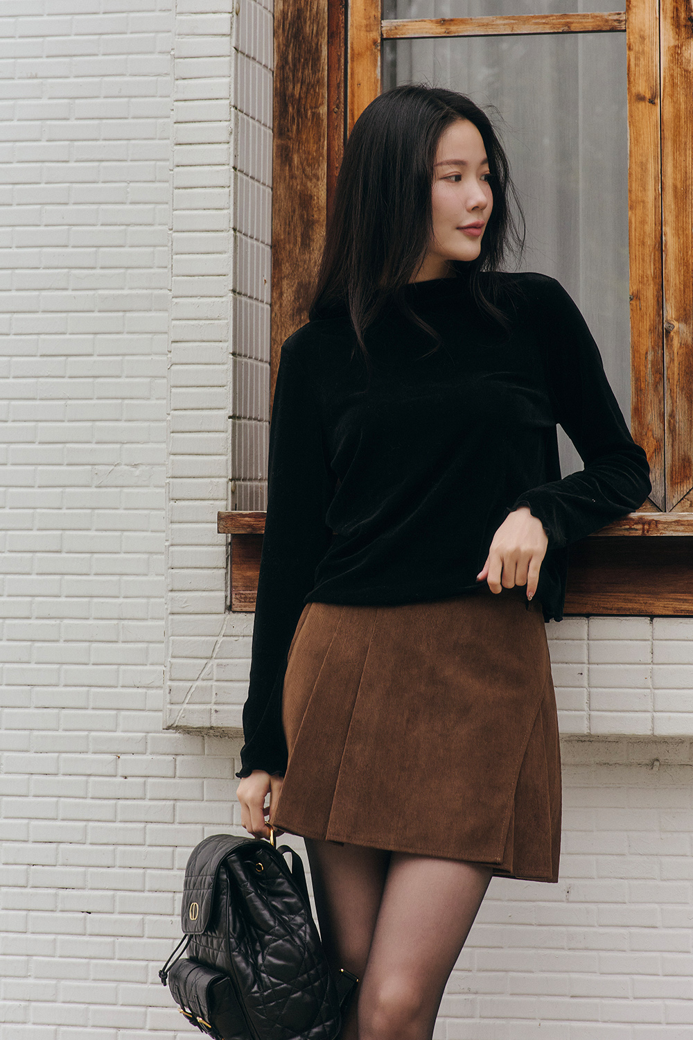 HEALER Made 燭光派對 絲絨垂領捲邊上衣