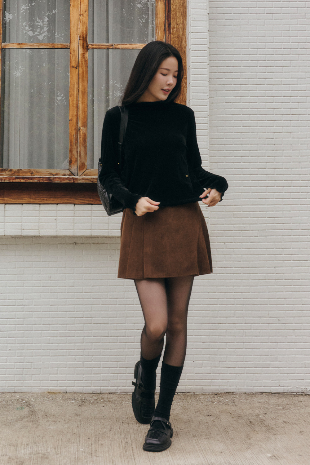 HEALER Made 燭光派對 絲絨垂領捲邊上衣