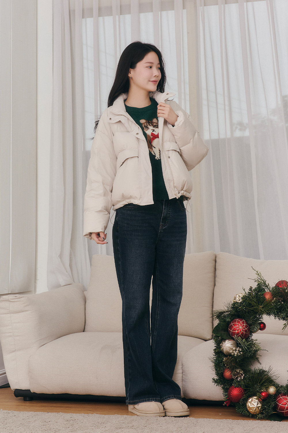 HEALER Made 聖誕奇遇 皮蛋社長緹花針織毛衣