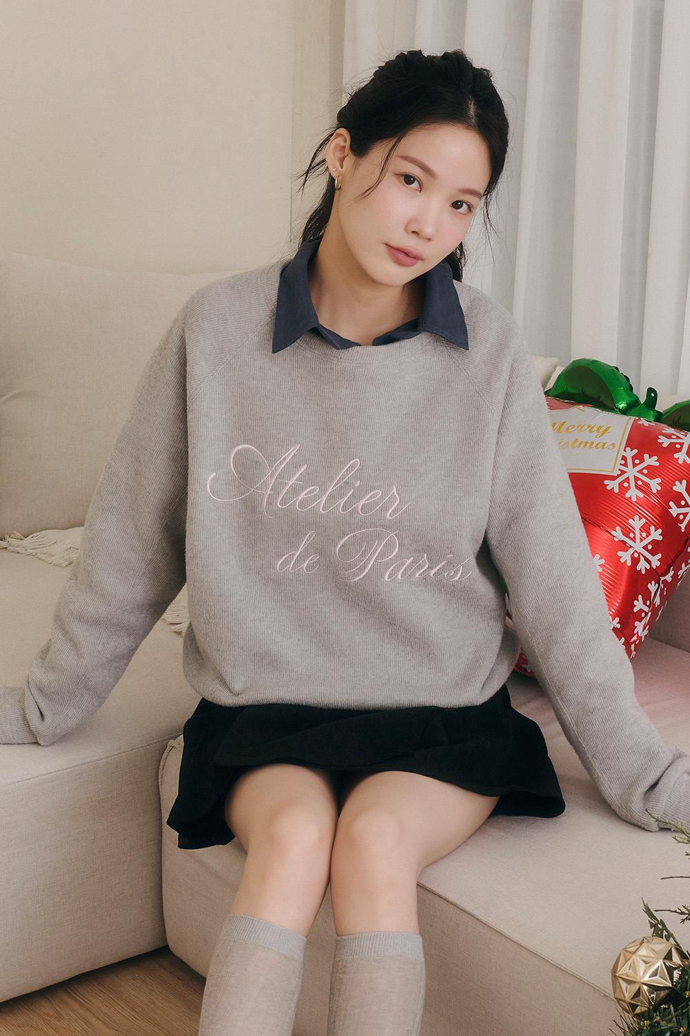 芬蘭時區 輕磨毛短版襯衫