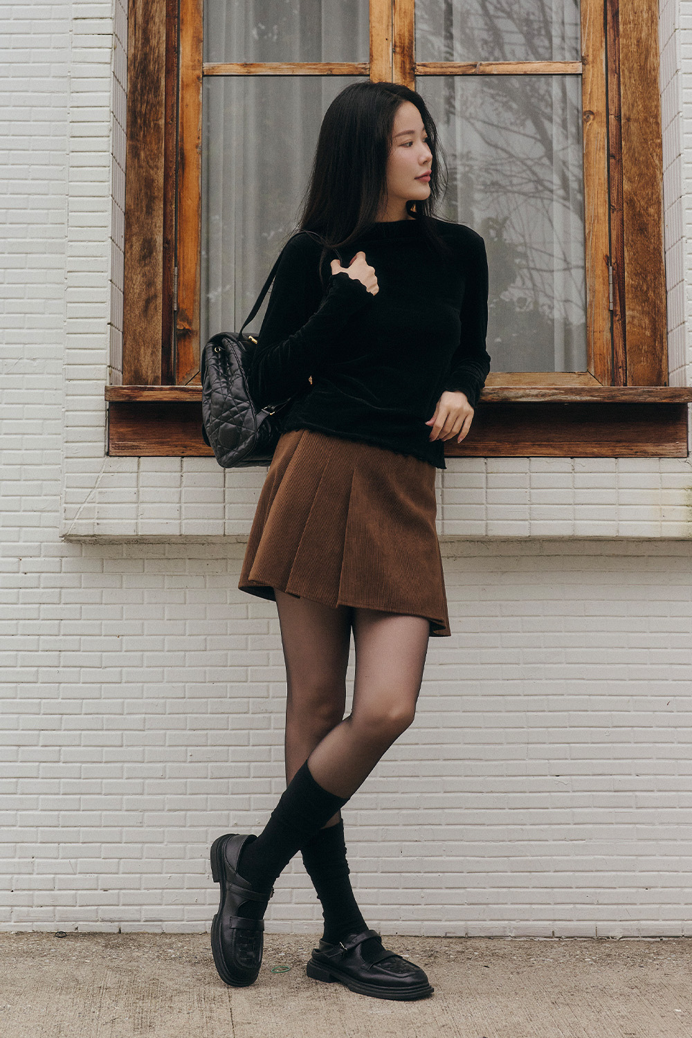 派對逆襲 斜片百褶短褲裙