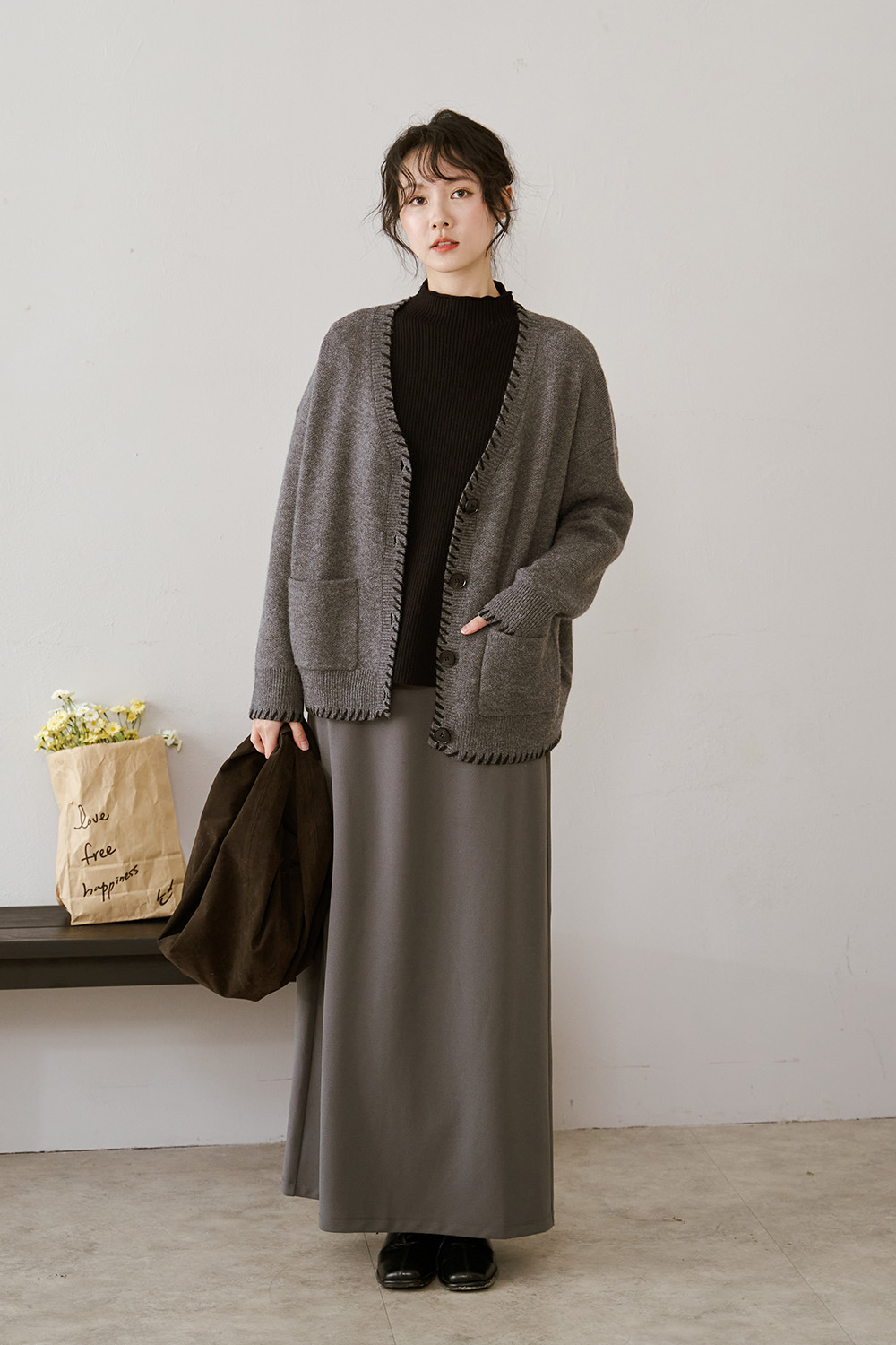 一秒淪陷 內刷毛半高領針織衫