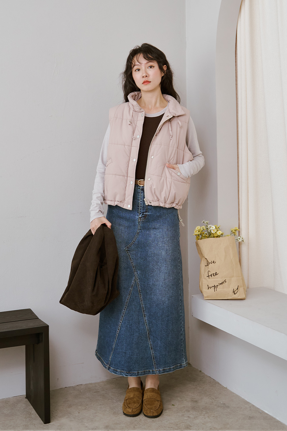 換日線 拼色修身拉克蘭長袖T