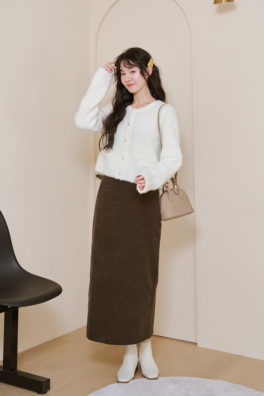 幸福賀爾蒙 毛絨小香風針織外套