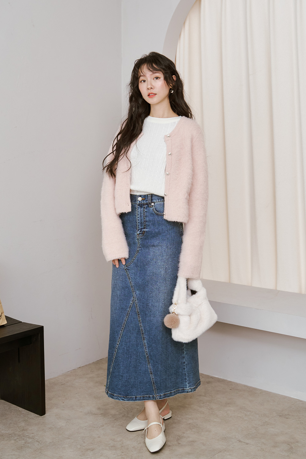 幸福賀爾蒙 毛絨小香風針織外套