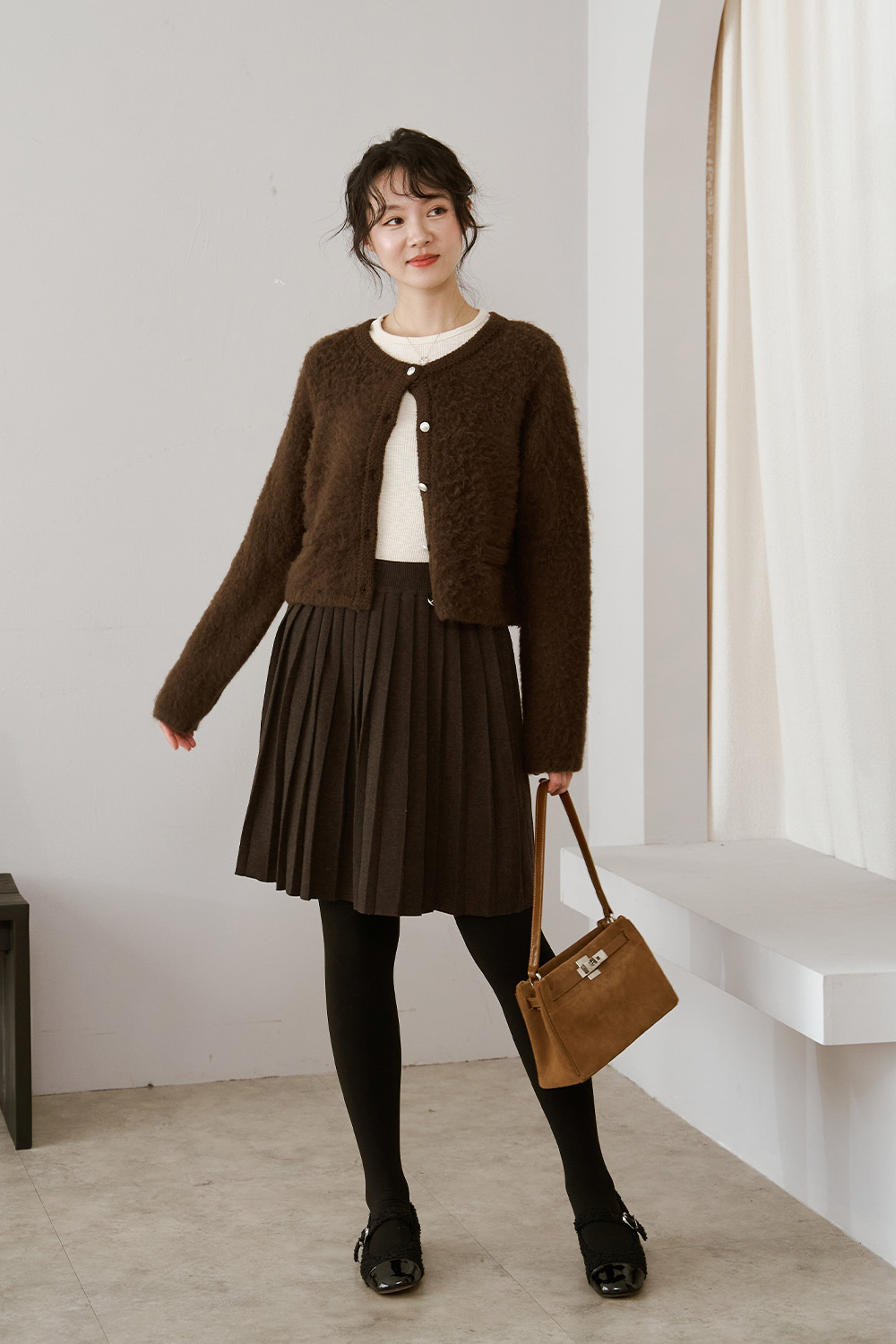 小一吋 細腿500丹內刷毛保暖褲襪