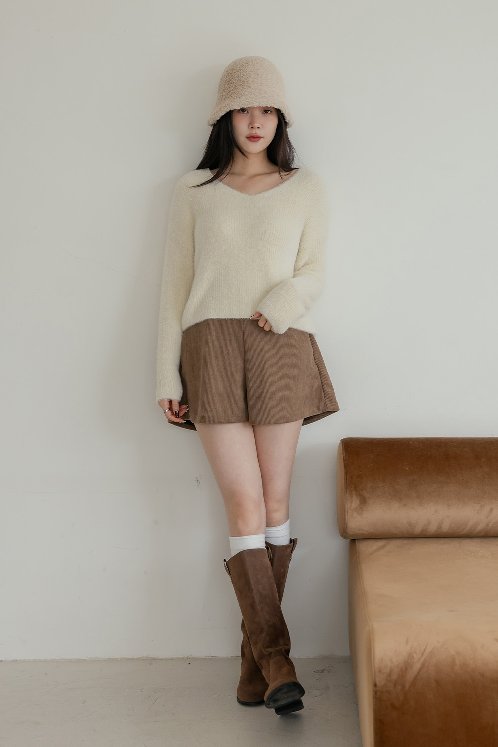 HEALER Made 舒芙蕾毛衣 鬆軟毛絨V領針織上衣