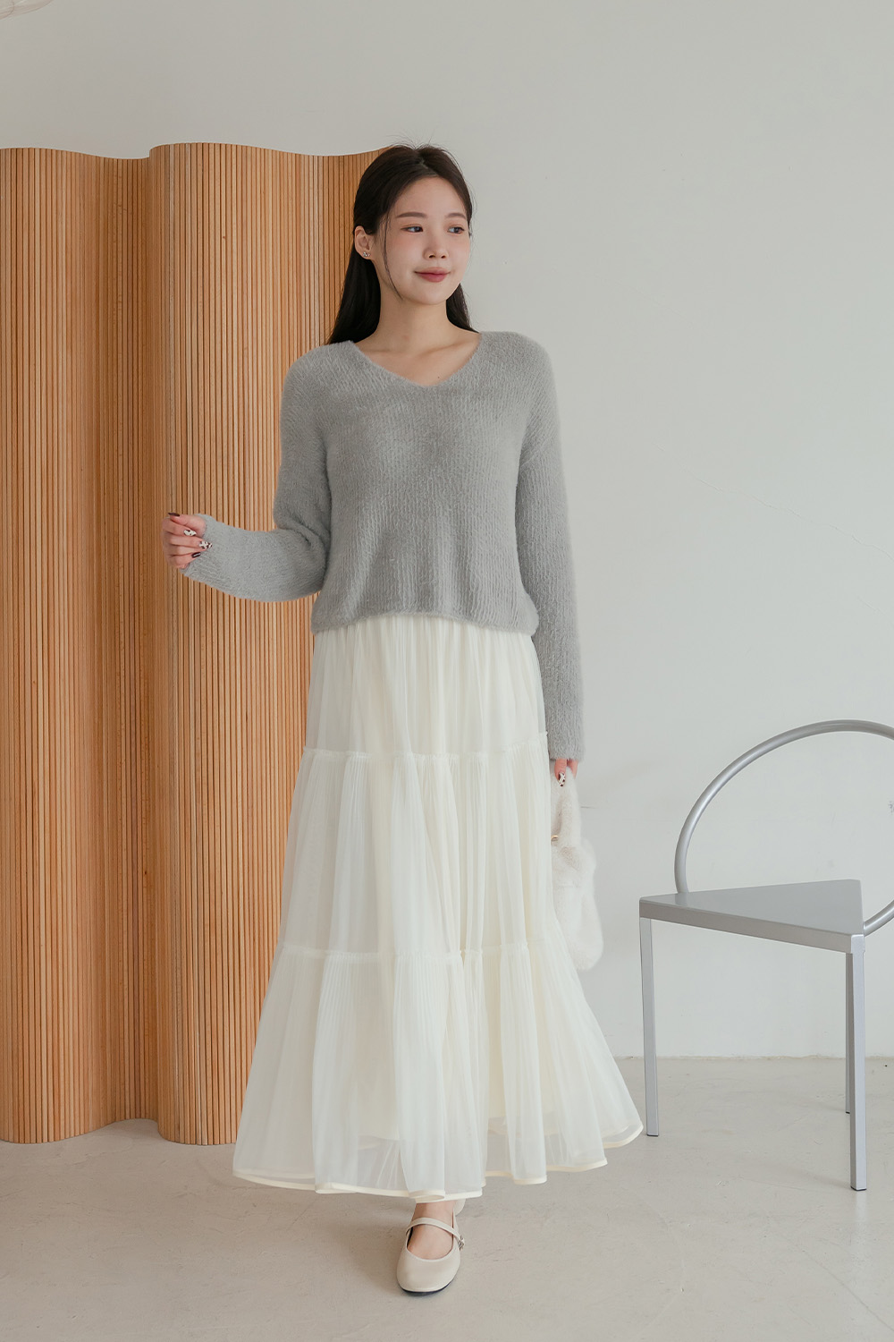 HEALER Made 舒芙蕾毛衣 鬆軟毛絨V領針織上衣