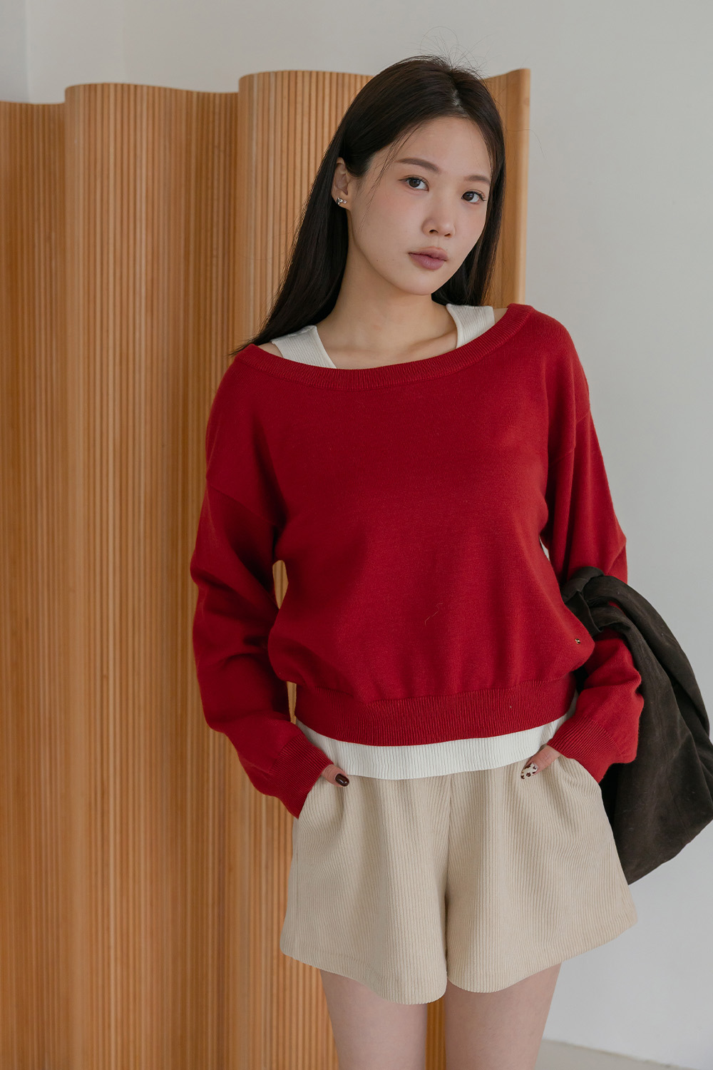 HEALER Made 幸福二重奏 船領兩件式針織毛衣