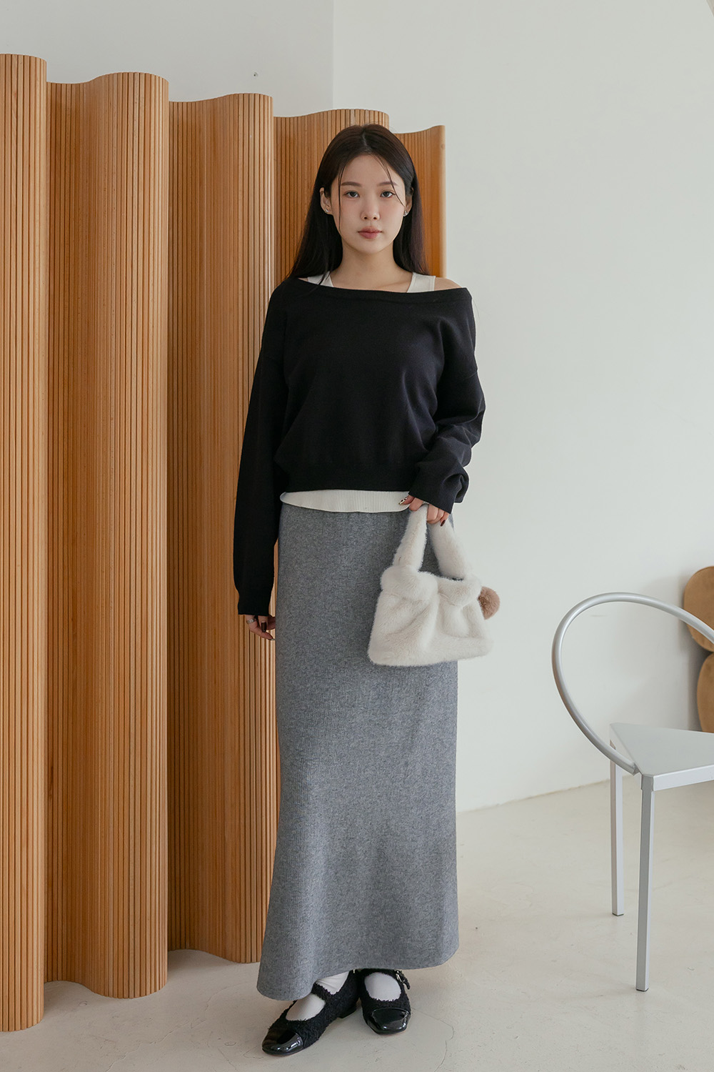 HEALER Made 幸福二重奏 船領兩件式針織毛衣